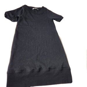 Diane Von Furstenberg Women's Dress Size 8 Ceili Black Wool Short Sleeve